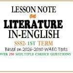 LESSON NOTE ON LITERATURE-IN-ENGLISH